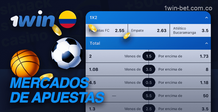 Mercados de apuestas para diferentes deportes en 1win