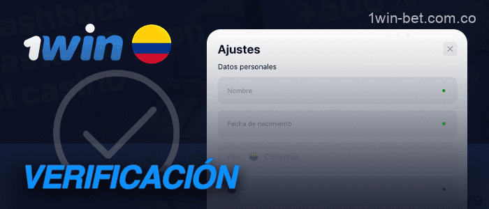 Verificación de la cuenta de un jugador en 1win en Colombia